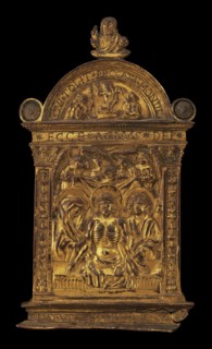 Pax with Christ as the Man of Sorrows with the Virgin, Saint John, and Angels, c. 1500.