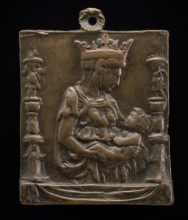 Madonna and Child between Two Candelabra, late 15th century.