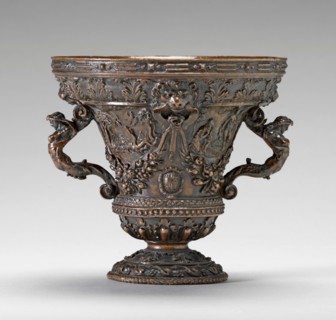 Cup with Allegorical Scenes and Shields of Este Arms, 1560s. Attributed to the Circle of Guglielmo della Porta.
