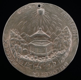 Hexogonal Font in a Landscape [reverse], 1460.