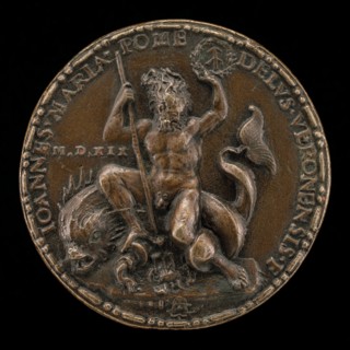 Neptune Spearing a Lobster [reverse], 1519.