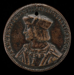 François I, 1494-1547, King of France 1515 [obverse], probably 1515/1518.