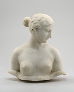Unfinished bust of "The Greek Slave", n.d..