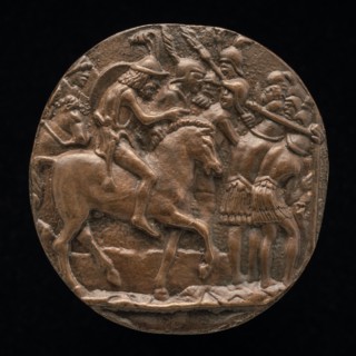 Romans Passing Under the Yoke, late 15th - early 16th century. Defeated enemies were made to pass under a yoke of spears to humiliate them or remove blood guilt.