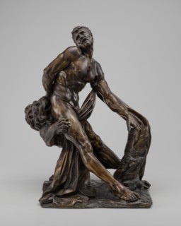 Milo of Croton, marble original 1670-1682, bronze reduction late 17th/early 18th century.
