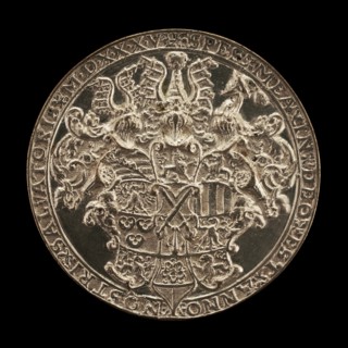 Shield with Helms and Crests [reverse], 1535.