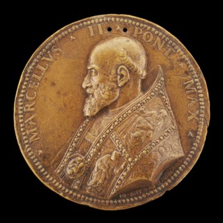 Marcellus II (Marcello Corvino, 1501-1555), Pope 1555 [obverse], c. 1555.