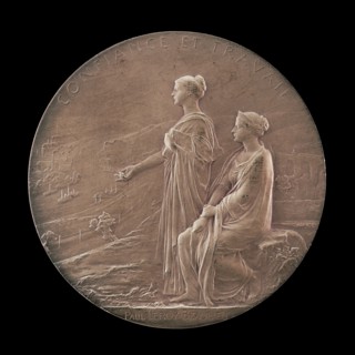 Personifications of Trust and Industry in a Landscape [reverse], 1900.