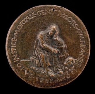 Fra Cesario Seated on a Rock, Contemplating a Skull [reverse], c. 1467.