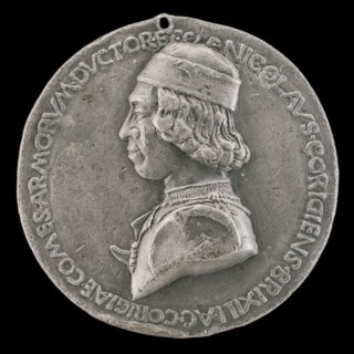 Niccolò da Correggio, 1450-1508, Count of Brescello 1480 [obverse], c. 1480.