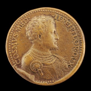 Cosimo I de' Medici, 1519-1574, 2nd Duke of Florence 1537, later Grand Duke of Tuscany 1569 [obverse], probably 1537.