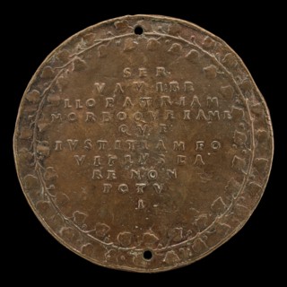 Inscription in a Wreath of Ivy [reverse], 1485/1486.
