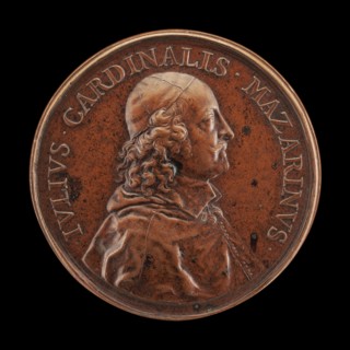 Cardinal Jules Mazarin, 1602-1661, Prime Minister of France 1643 [obverse], 1660.