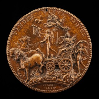 Fortune Chained to a Chariot Carrying Fame and France [reverse], 1630.