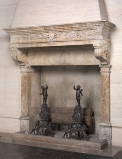 Chimneypiece with Shield of Arms of the Barbo of Venice, last third 15th century.