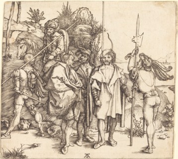 Five Soldiers and a Turk on Horseback, 1495/1496.