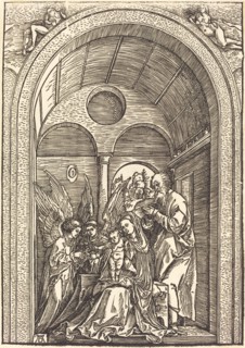 The Holy Family with Two Angels in a Vaulted Hall, c. 1504.
