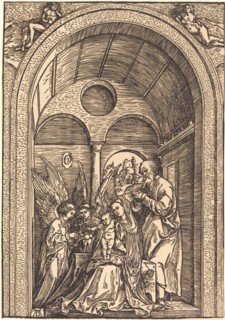 The Holy Family with Two Angels in a Vaulted Hall, c. 1504.