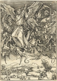 Saint Michael Fighting the Dragon, probably c. 1496/1498 (published 1511).