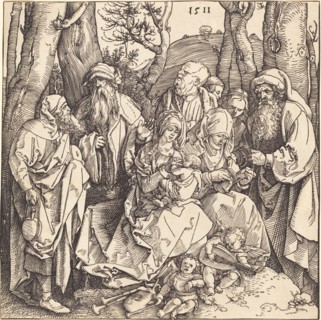 The Holy Family with Two Music-Making Angels, 1511.