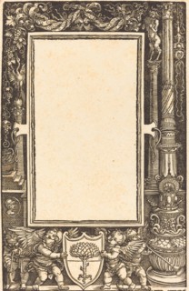 Title-Border with Putti Holding the Pirckheimer Arms, probably 1513.
