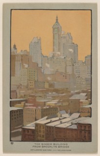 The Singer Building from Brooklyn Bridge, 1914.