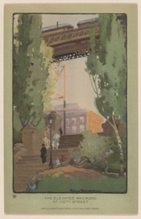 The Elevated Railroad at 110th Street, 1914.