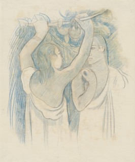 Two Tahitians Gathering Fruit [verso], 1899/1900.