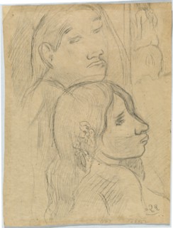Two Marquesans [verso], c. 1902.
