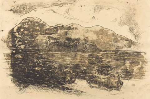Tahitian Shore [recto], c. 1900.