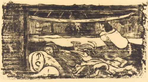 Interior of a Hut (Interieur de case), in or after 1895.