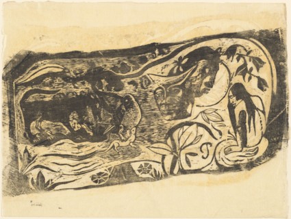 Plate with the Head of a Horned Devil (Planche au diable cornu), in or after 1895.
