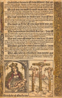 Broadside with Two Scenes from the Life of Christ, and Grotesque Borders, c. 1475/1500.