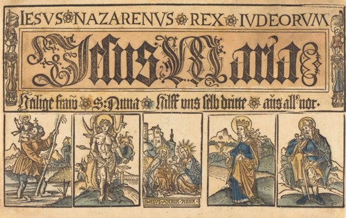 Saint Anne, The Madonna and Child and Saints Christopher, Sebastian, Clara and Roche, c. 1500/1525.