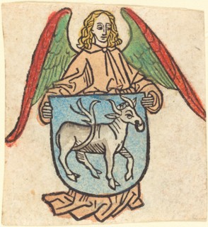 Bookplate of Hilprand Brandenburg of Bibrach, c. 1475.