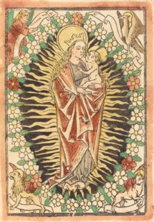 Madonna and Child in a Rosary, c. 1480.