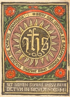 Monogram JHS in a Flaming Circle, c. 1500.