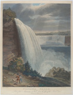 Niagara Falls from Foot of Staircase, 1829.