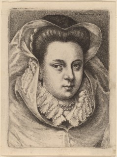 Woman with White Veil and Black Hat (Mary Stuart?), 1645.