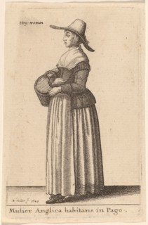 Mulier Anglica Habitans in Pago, 1643.