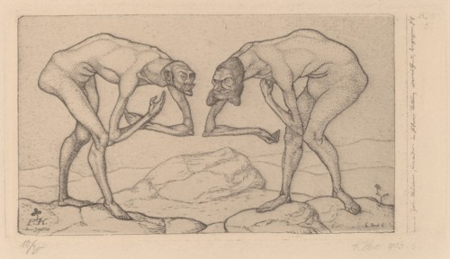 Zwei Männer, einander in höherer Stellung vermutend, begegnen sich (Two Men Meet, Each Believing the Other to Be of Higher Rank, 1903.
