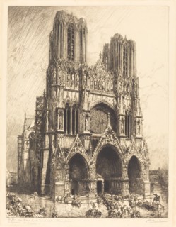 Reims Cathedral (Cathedrale de Reims), 1911.