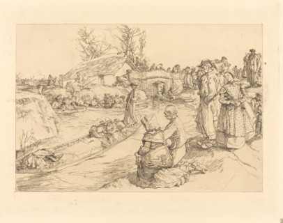 Burial in the Vendeen Marsh (Un enterrement dans le marais Vendeen), 1901.