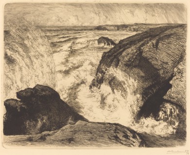 Spring Tide, Rocks of Zion (Grande maree, rochers de Sion, Vendee), 1907.