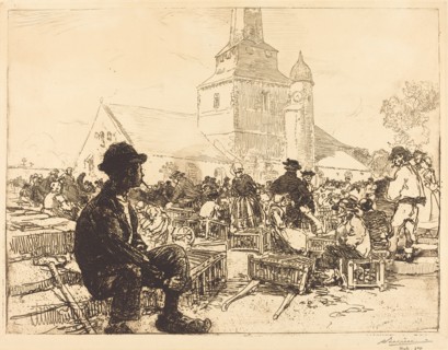 Poultry Market at St.-Jean-de-Mont (Marche a la volaille, a St.-Jean-de-Mont), 1892.