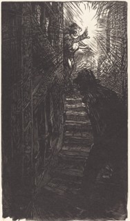 Escalier sculpte rue Boutebrie, published 1901.