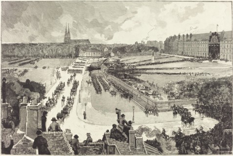 Les Honneurs militaires rendus à la Depouille mortelle de L'Amiral Courbet, 1885.