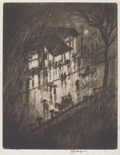Rainy Night, Charing Cross Shops, 1903.