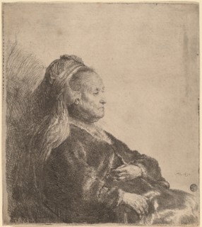 The Artist's Mother Seated, in an Oriental Headdress, 1631.