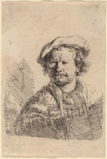 Self-Portrait in a Flat Cap and Embroidered Dress, c. 1642.